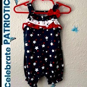 Patriotic Ruffle Romper Celebrate Patriotic